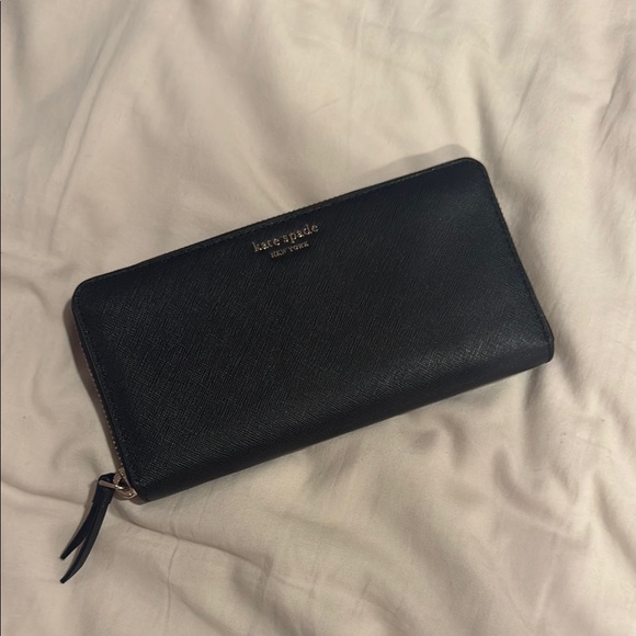 kate spade Handbags - Kate Spade Large Black Zip-Around Continental Wallet
